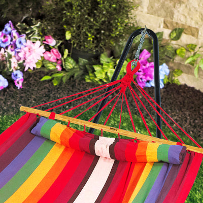 Caribbean Hammock with Pillow and Hanging Hardware, 48" Wide, (Open Box)