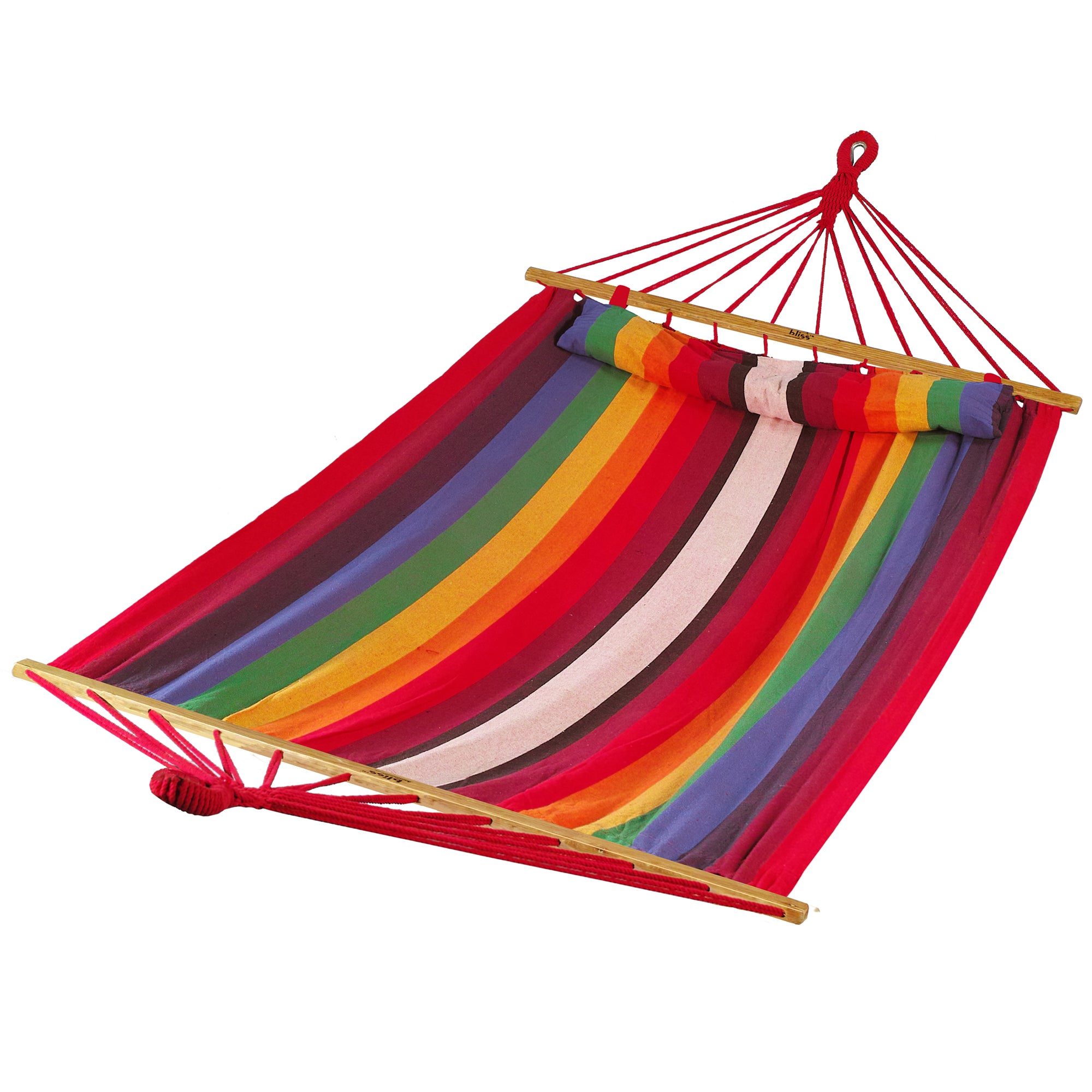 Caribbean Hammock with Pillow and Hanging Hardware, 48" Wide, (Open Box)