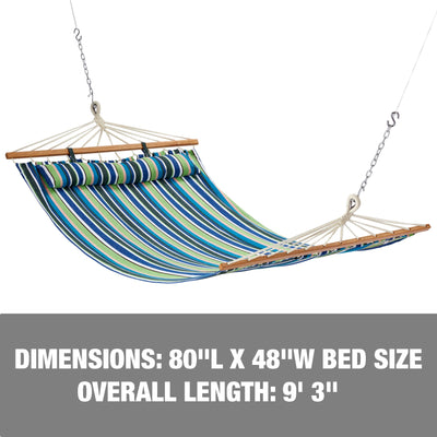 Bliss Hammocks Caribbean Hammock with Pillow & Hardware, 48" Wide, (Used) - VMInnovations