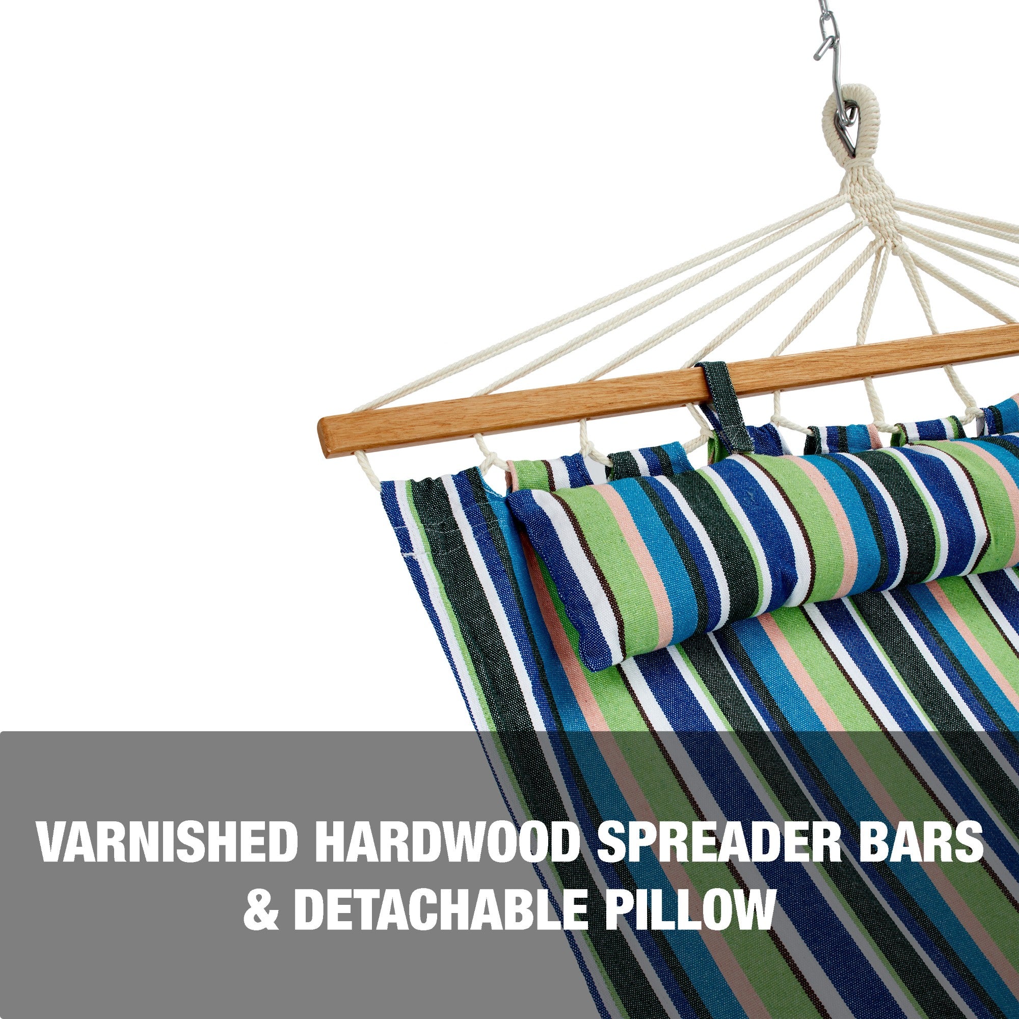 Bliss Hammocks Caribbean Hammock with Pillow & Hardware, 48" Wide, (Used) - VMInnovations