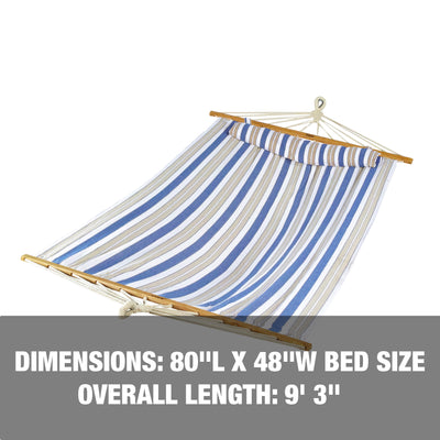 Bliss Hammocks Caribbean Hammock w/ Pillow & Hardware, 48" Wide, (Open Box) - VMInnovations