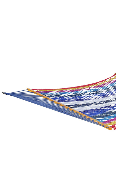 Bliss Hammocks Weekender 2-Person Polyester Rope Hammock w/ Spreader Bar, 80x55 - VMInnovations