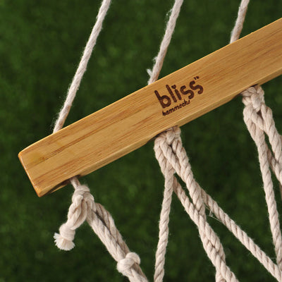Bliss Hammocks Classic 2-Person Polyester Rope Hammock w/Spreader Bar (Open Box)