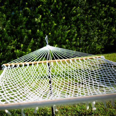 Bliss Hammocks Classic 2-Person Polyester Rope Hammock w/Spreader Bar (Open Box) - VMInnovations
