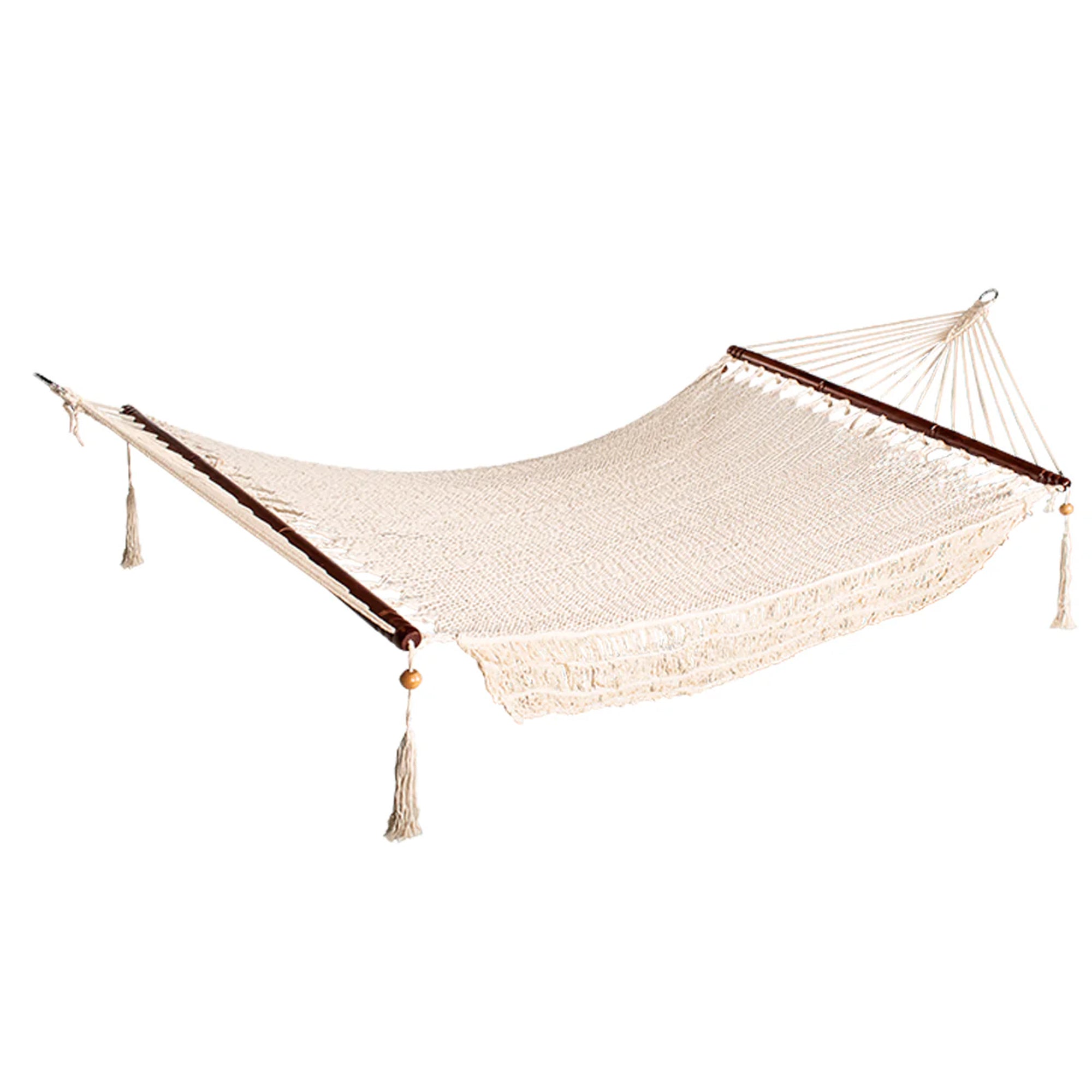 Bliss Hammocks 1-Person Cotton Rope Hammock w/Spreader Bar, 78x48 (Open Box)