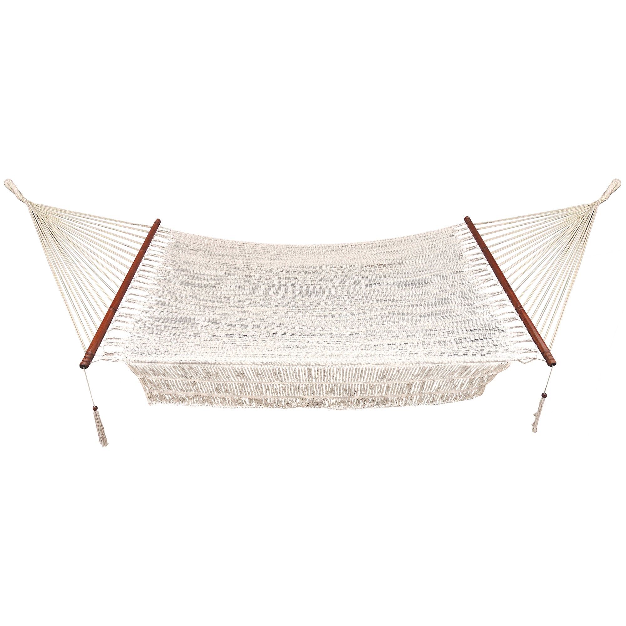 Bliss Hammocks 1-Person Cotton Rope Hammock w/Spreader Bar, 78x48 (Open Box)