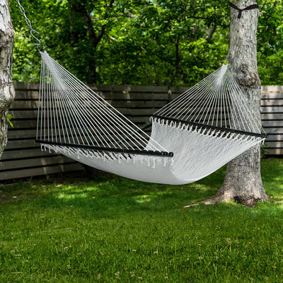 Bliss Hammocks Weekend Deluxe 2-Person Polyester Rope Hammock w/SpreaderOpen Box - VMInnovations
