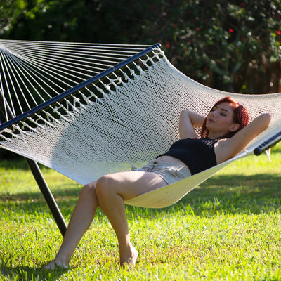 Bliss Hammocks Weekend Deluxe 2-Person Polyester Rope Hammock w/SpreaderOpen Box