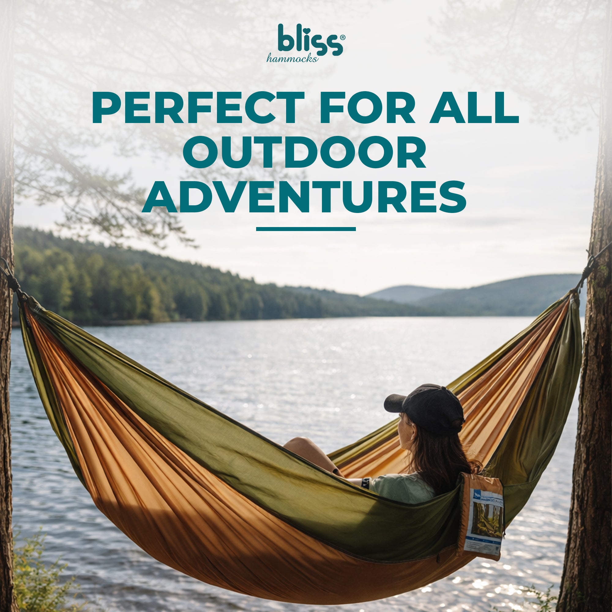 Bliss Hammocks Hammock in a Bag with Carabiner Hooks & Tree Straps, Desert Storm - VMInnovations