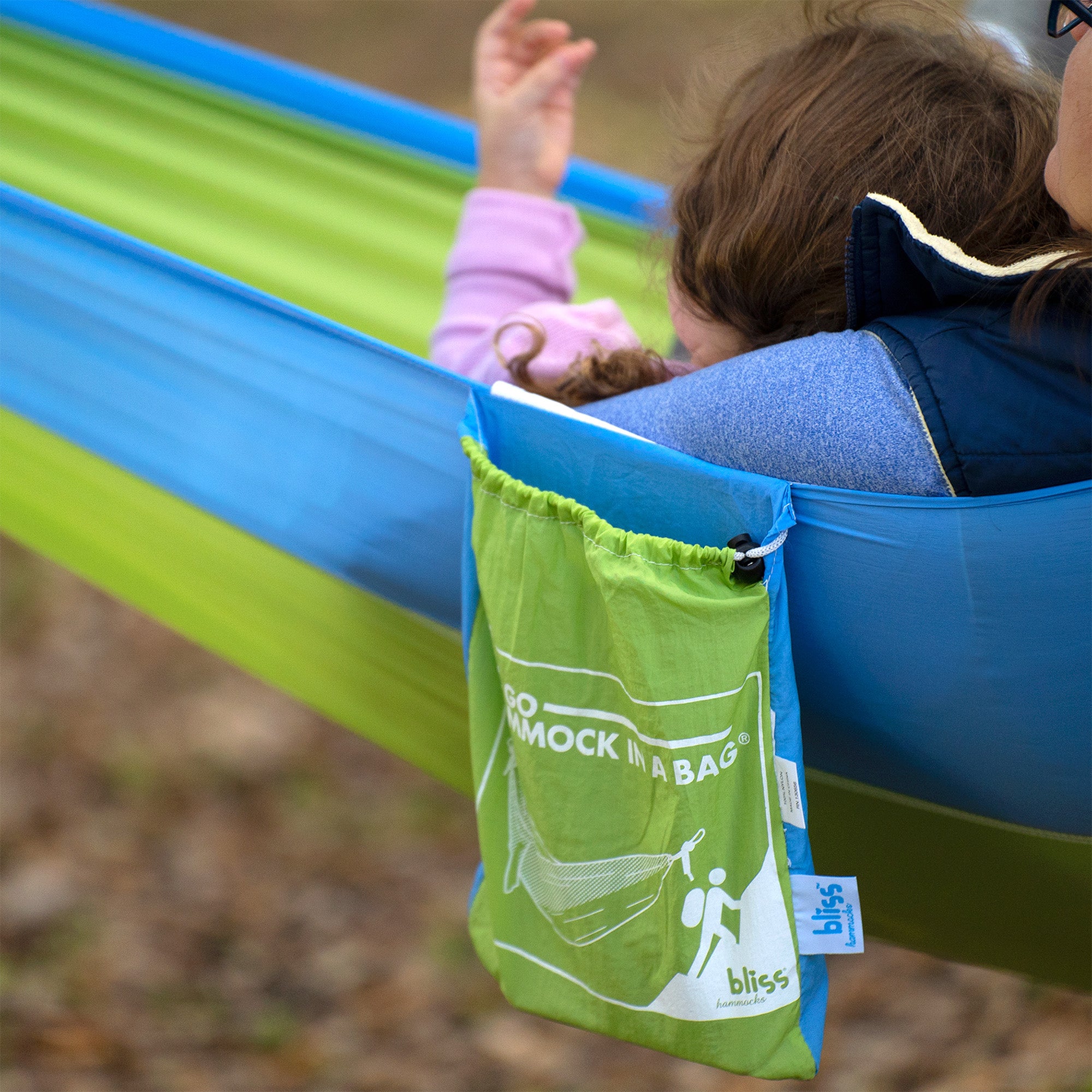 Bliss Hammocks Hammock in a Bag w/ Carabiner Hooks & Tree Straps, Mermaid - VMInnovations