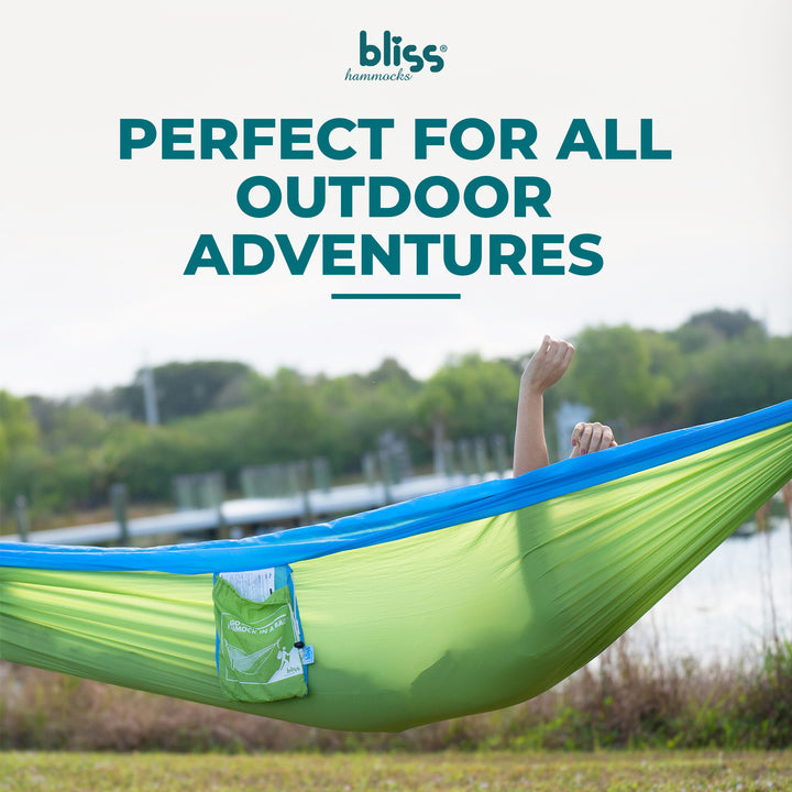 Bliss Hammocks Hammock in a Bag w/ Carabiner Hooks & Tree Straps, Mermaid - VMInnovations