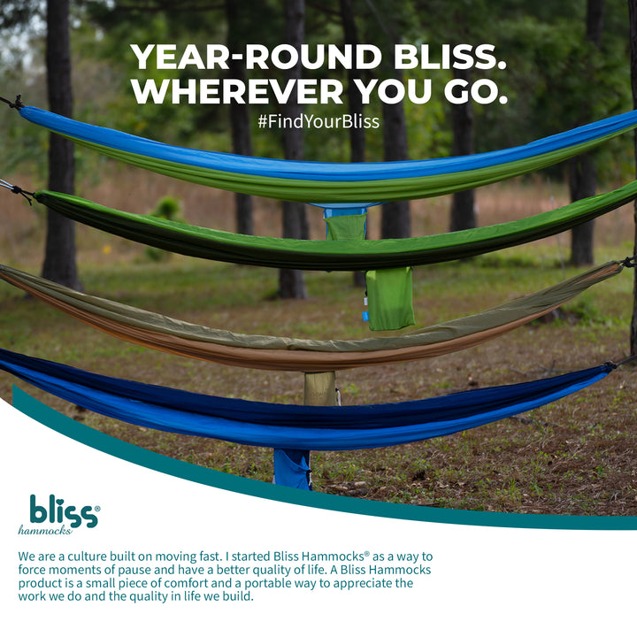 Bliss Hammocks Hammock in a Bag w/ Carabiner Hooks & Tree Straps, Mermaid - VMInnovations