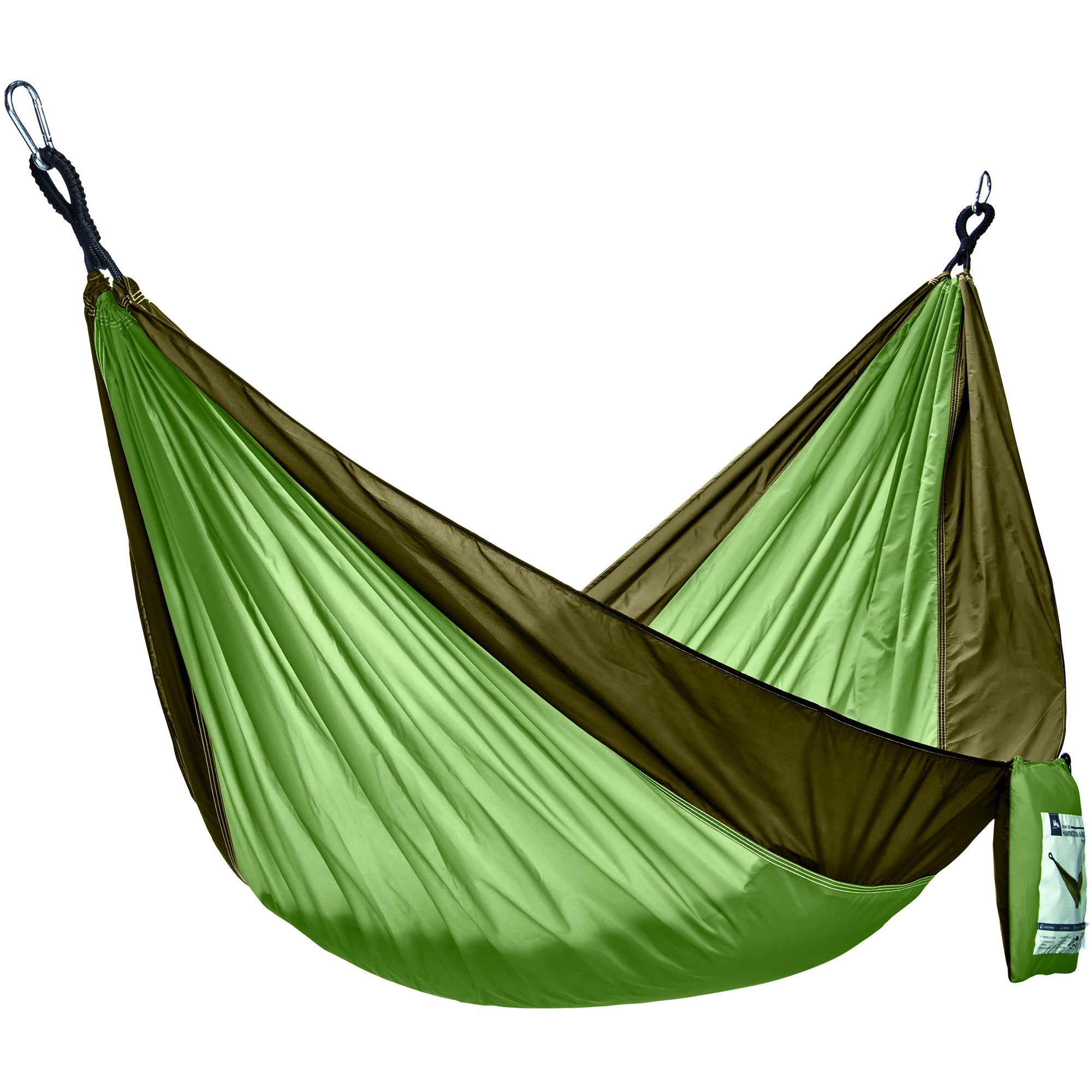 Bliss Hammocks Hammock in a Bag with Carabiner Hooks & Tree Straps, Forest Green - VMInnovations