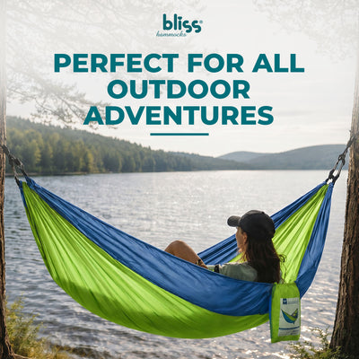 Bliss Hammocks Hammock in a Bag with Carabiner Hooks & Tree Straps, Mermaid - VMInnovations