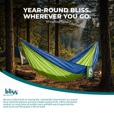 Bliss Hammocks Hammock in a Bag with Carabiner Hooks & Tree Straps, Mermaid - VMInnovations