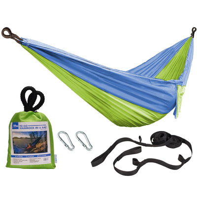Bliss Hammocks Hammock in a Bag with Carabiner Hooks & Tree Straps, Mermaid - VMInnovations