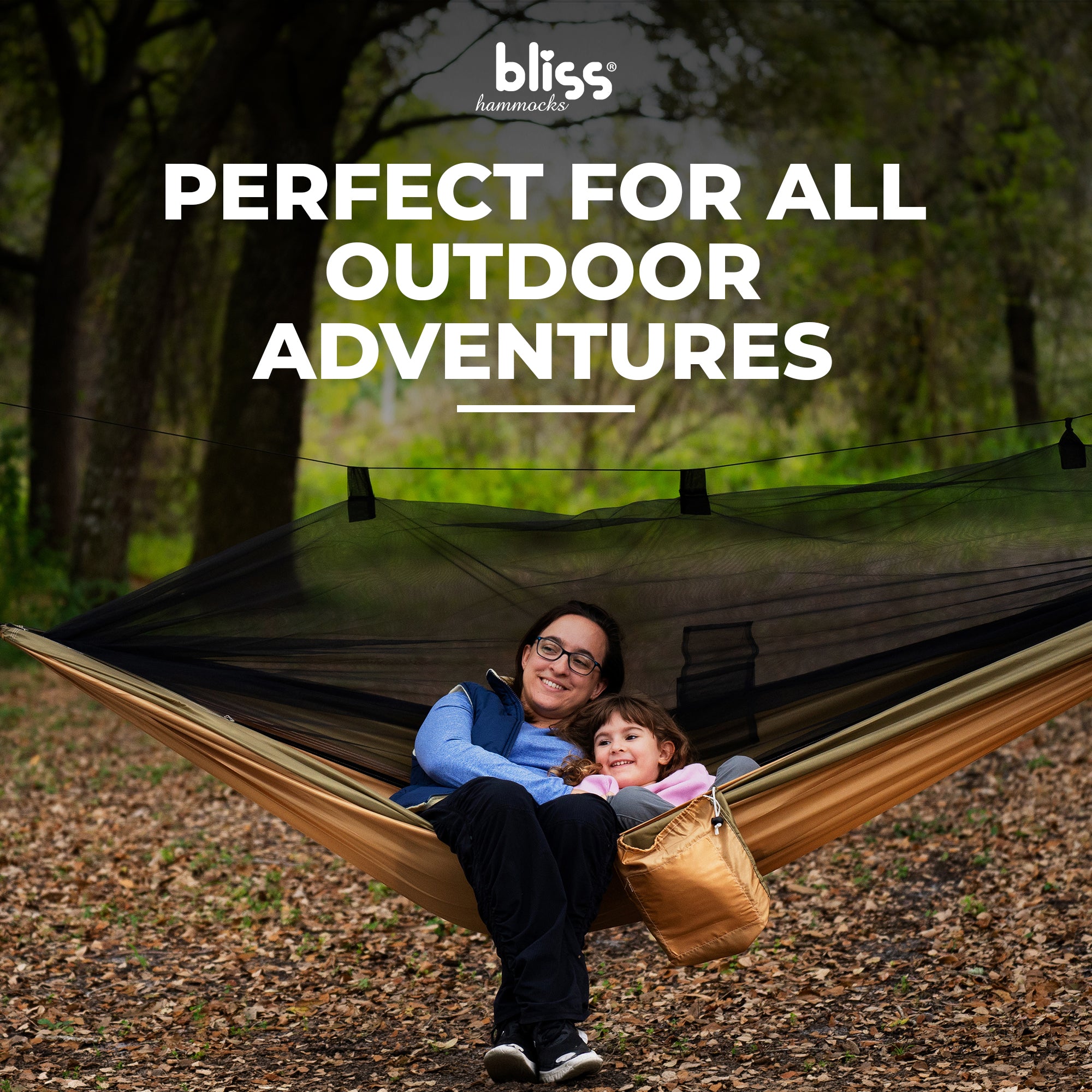 Bliss Hammocks Hammock in a Bag with Mosquito Net and Tree Straps, (Open Box)