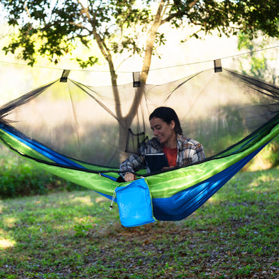 Bliss Hammocks Hammock in a Bag with Mosquito Net and Tree Straps, Mermaid - VMInnovations