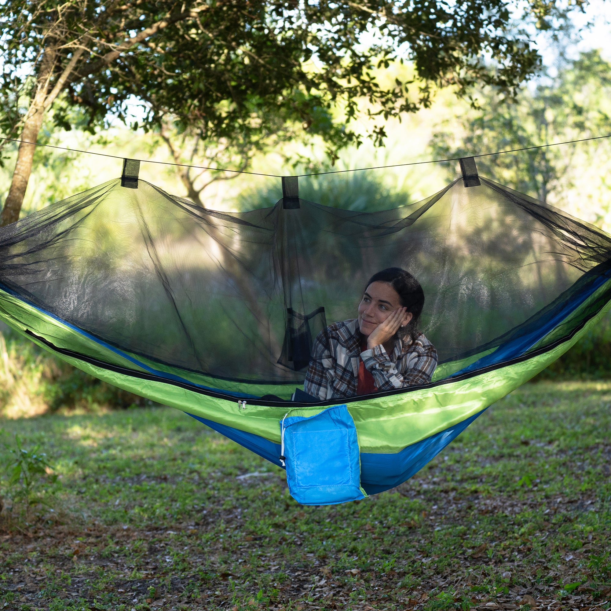 Bliss Hammocks Hammock in a Bag with Mosquito Net and Tree Straps, Mermaid - VMInnovations