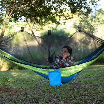 Bliss Hammocks Hammock in a Bag with Mosquito Net and Tree Straps, Mermaid - VMInnovations