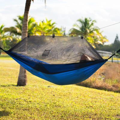Bliss Hammocks Hammock in a Bag with Mosquito Net and Tree Straps, Royal Blue - VMInnovations
