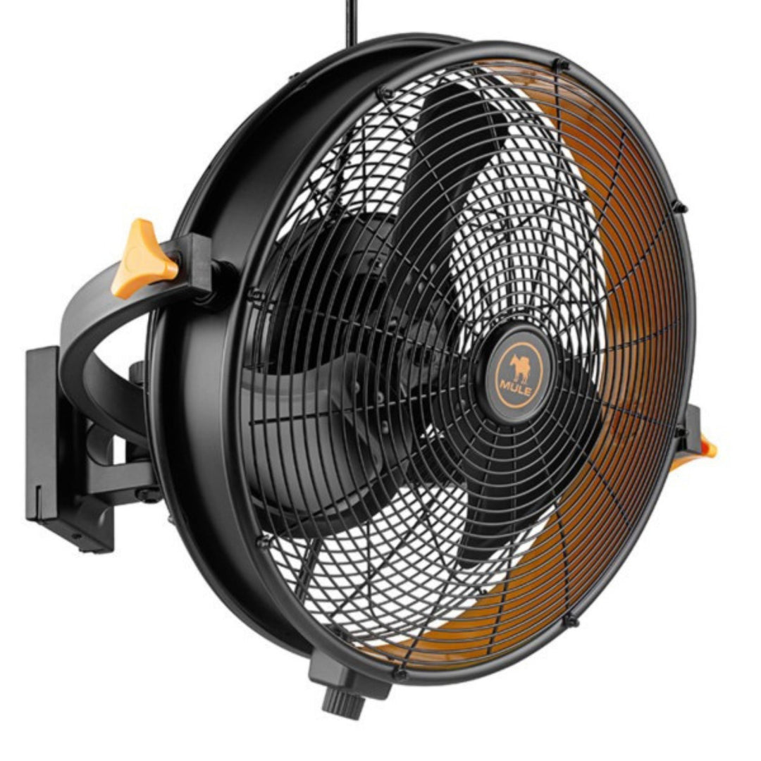 Mule 18" Garage Wall Fan XL with Remote, Wall Mount, 120-degree Swivel, 3 Speeds