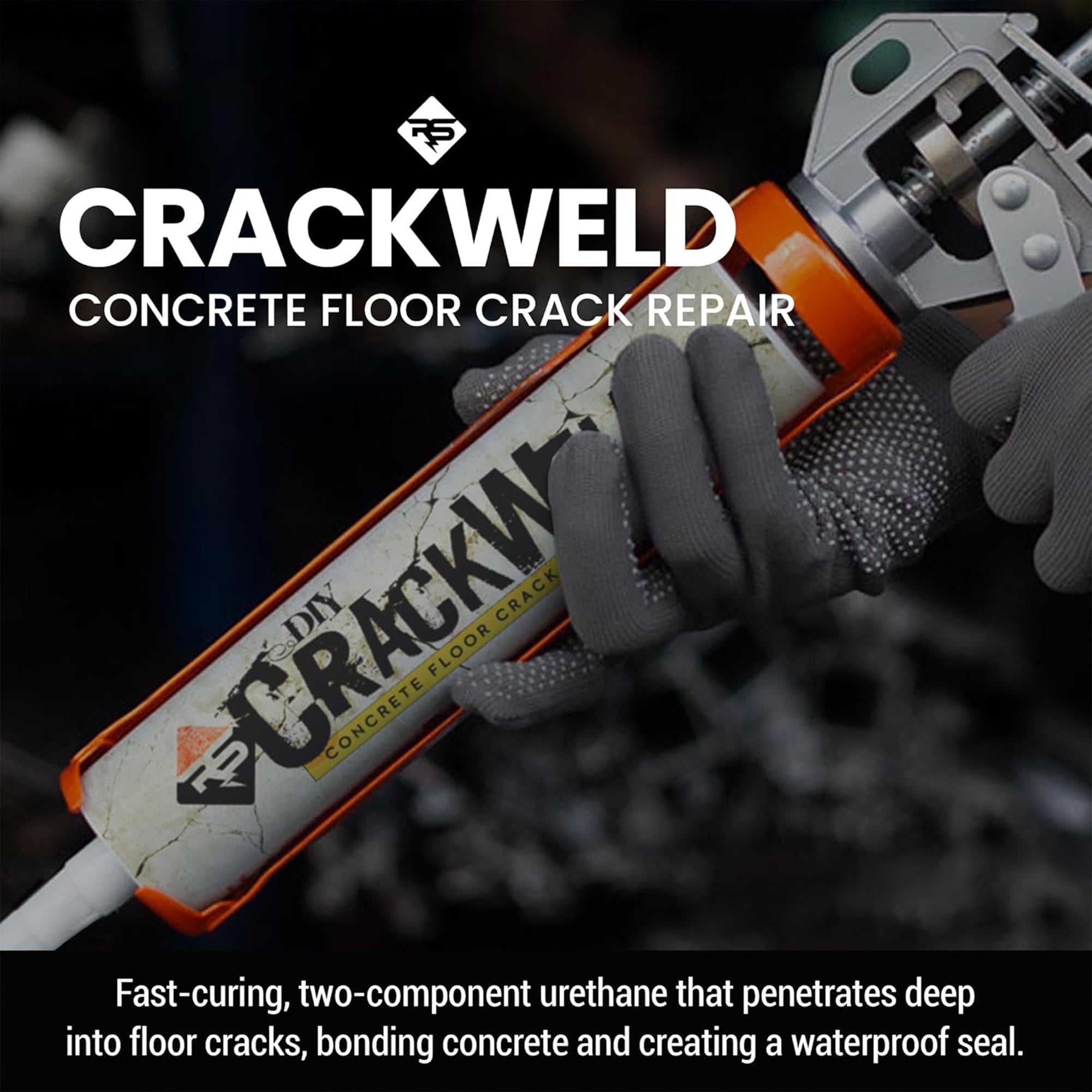 RadonSeal Concrete Floor Crack Repair DIY Kit Basements & Driveways, (Open Box)