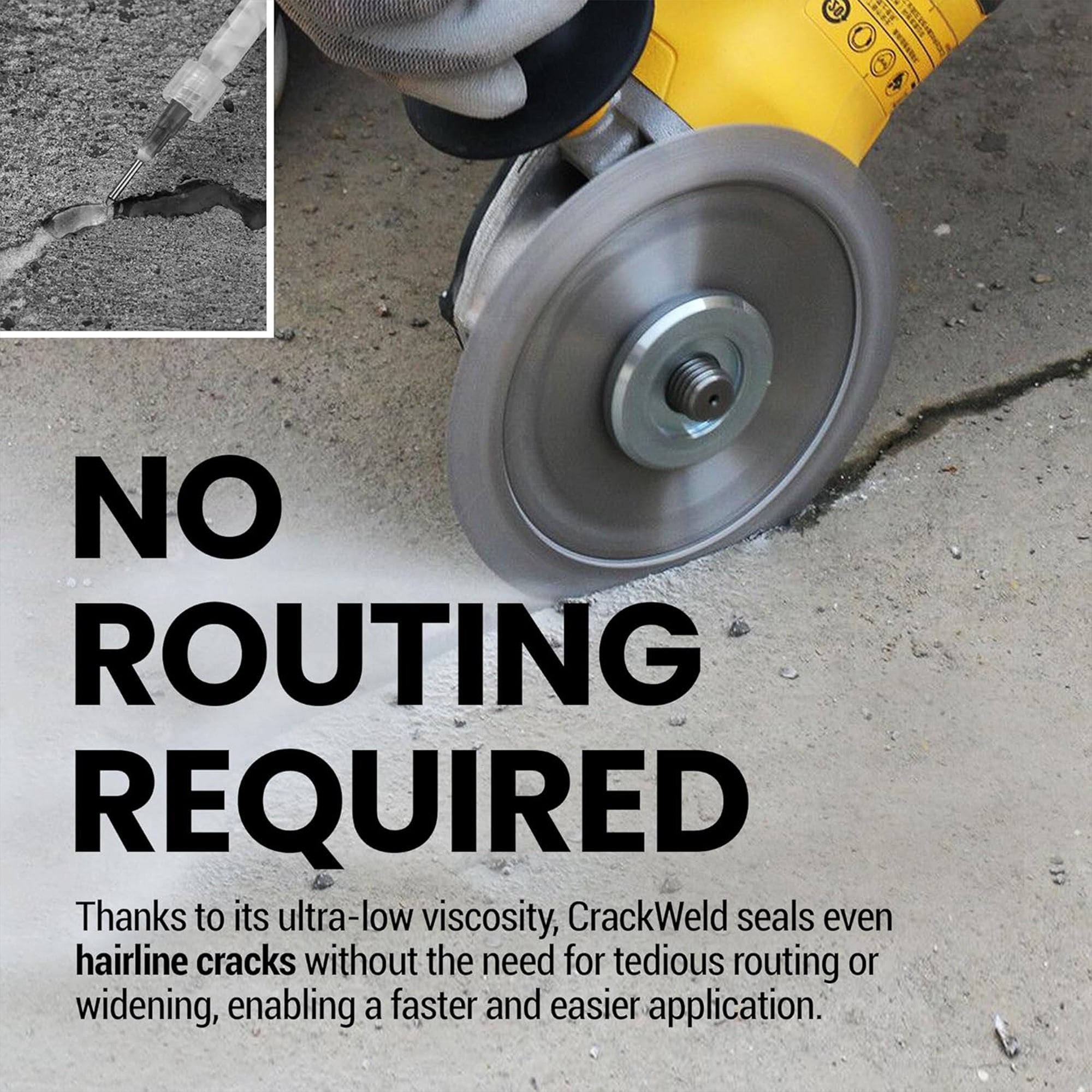 RadonSeal Concrete Floor Crack Repair DIY Kit Basements & Driveways, (Open Box)