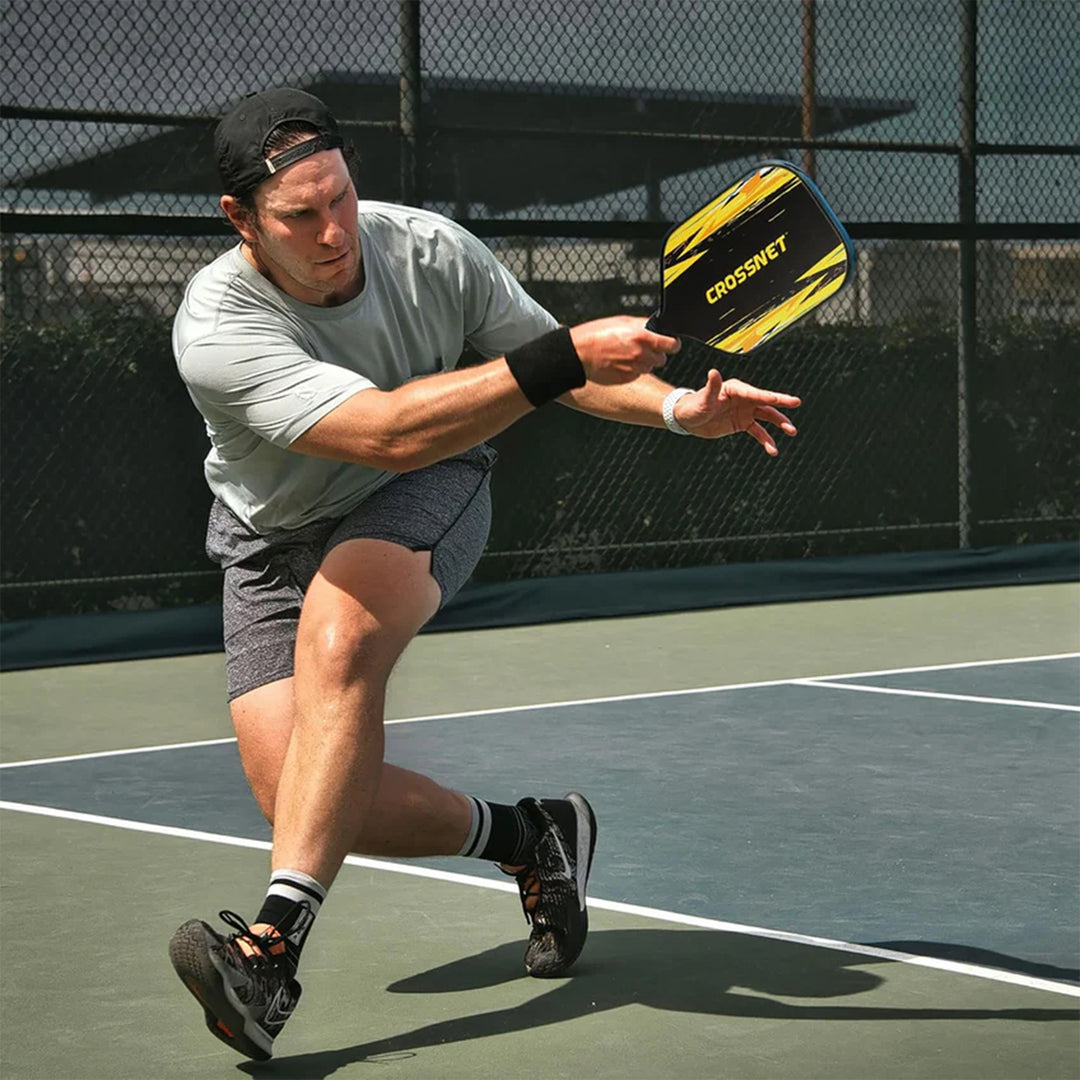 CROSSNET Pickleball Paddle with Fiberglass Face & Polymer Core, Cosmic Splatter - VMInnovations