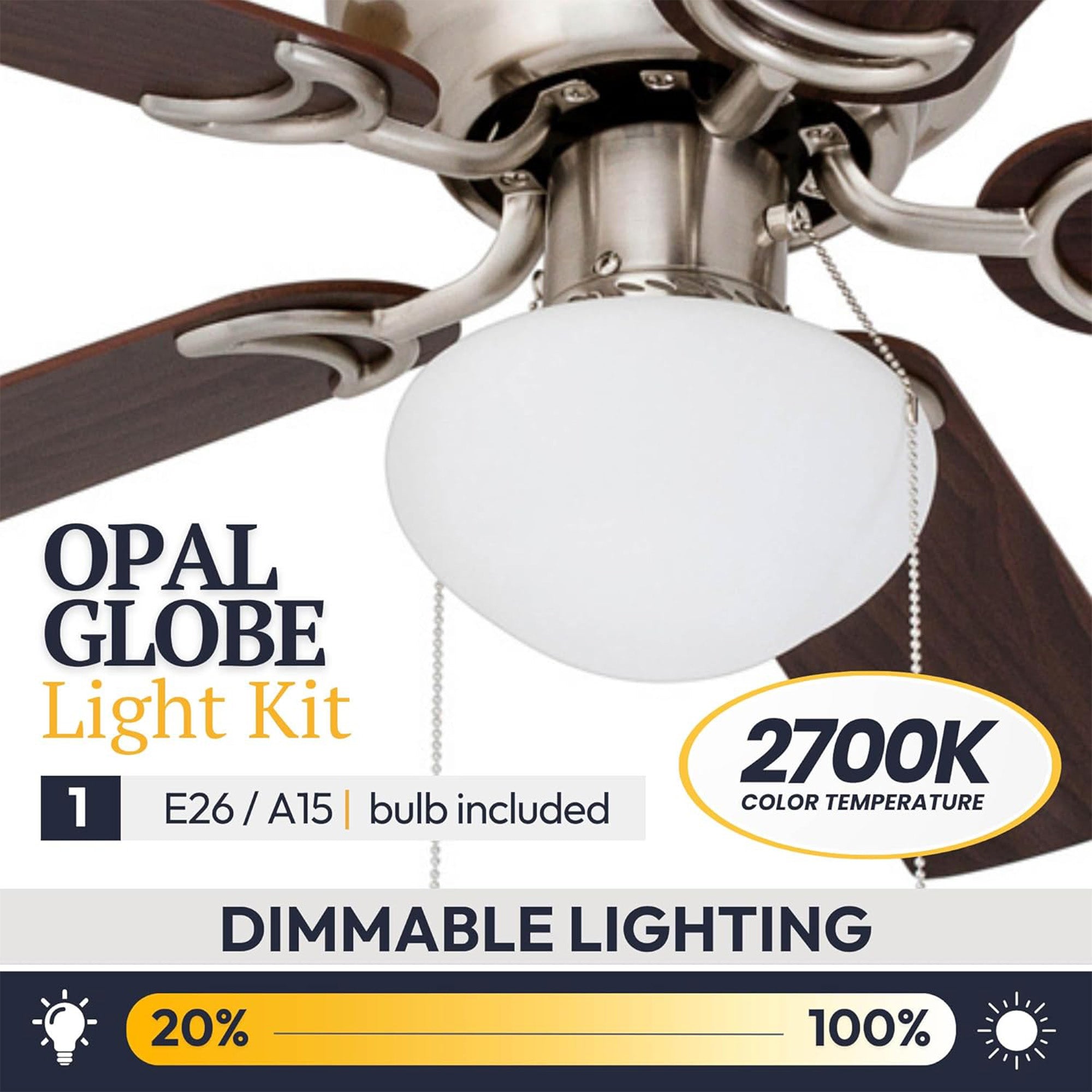 Prominence Home Alvina 42" Flush Mount Ceiling Fan with Light, (Open Box) - VMInnovations