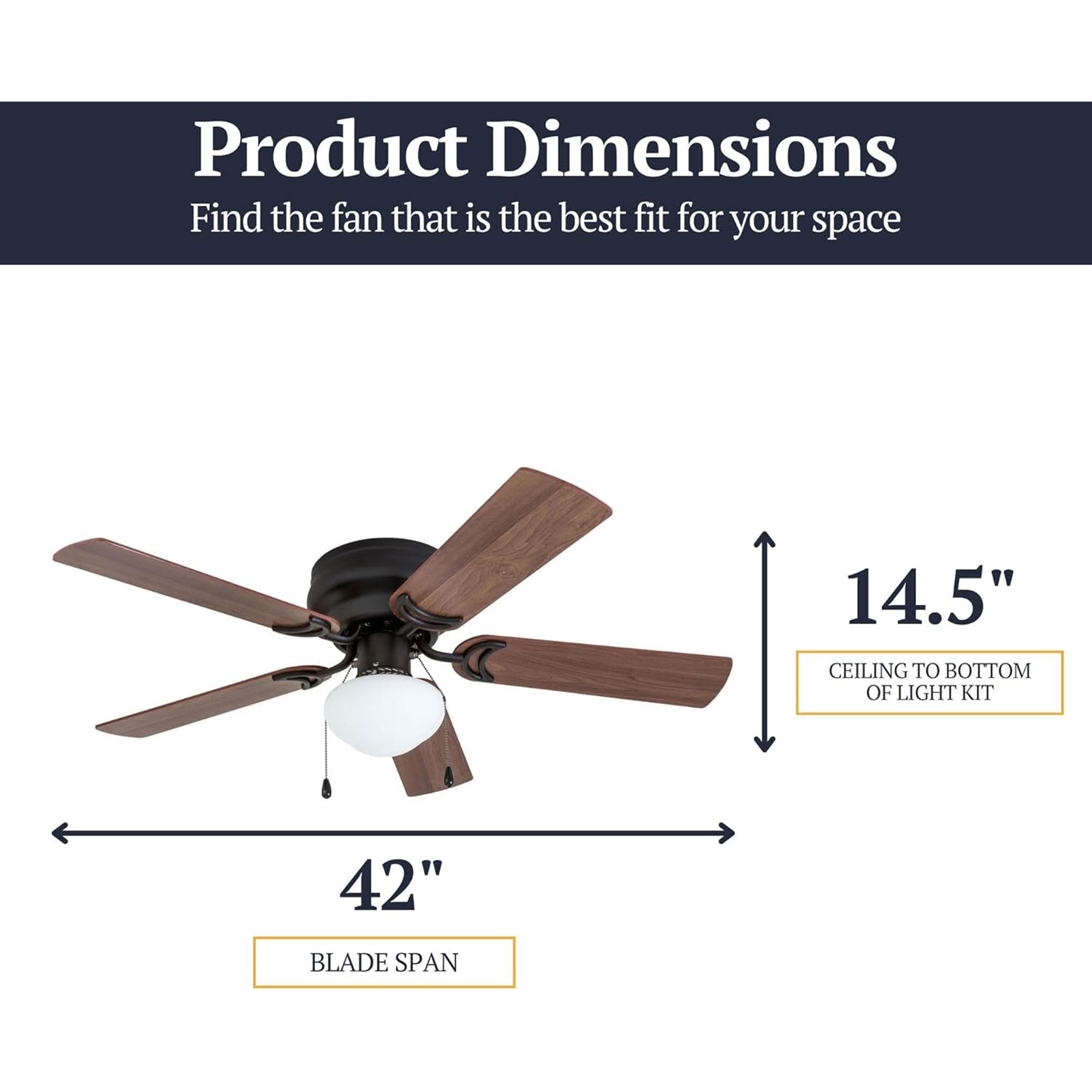 Prominence Home Alvina 42 Inch Indoor LED Ceiling Fan with Pull Chain,(Open Box)