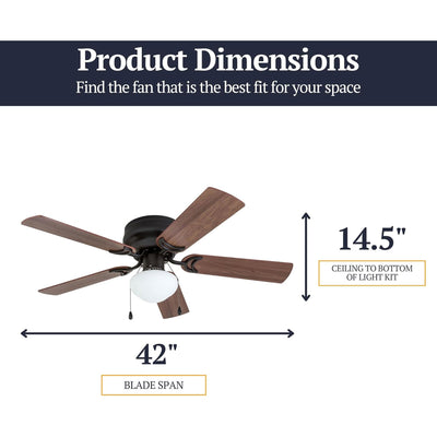 Prominence Home Alvina 42 Inch Indoor LED Ceiling Fan with Pull Chain,(Open Box)