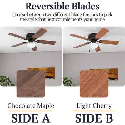 Prominence Home Alvina 42 Inch Indoor LED Ceiling Fan with Pull Chain,(Open Box) - VMInnovations