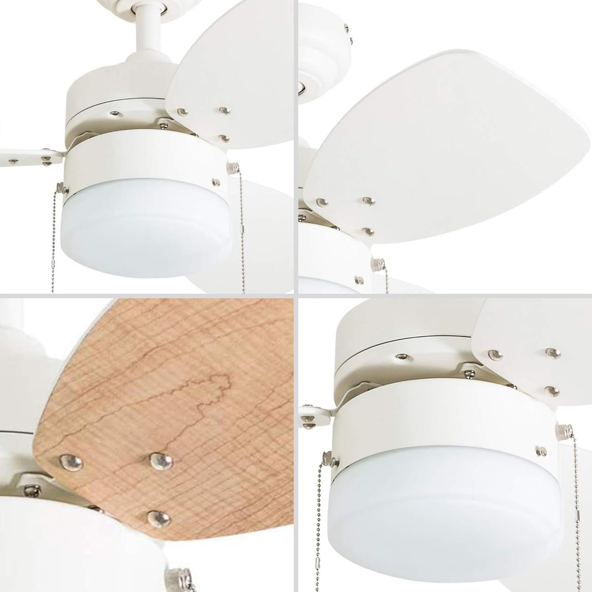 Honeywell Ocean Breeze 30" Indoor Ceiling Fan with Light & Pull Chain(Used)