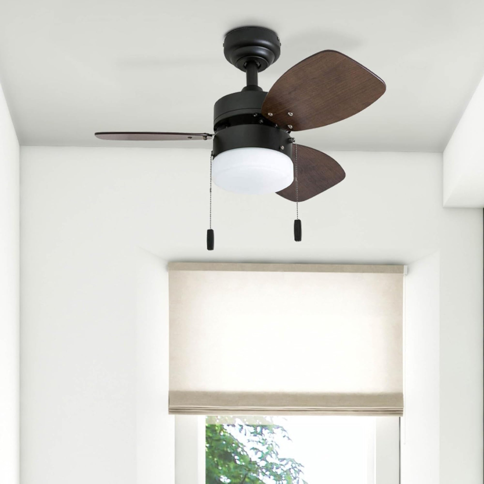 Honeywell Ocean Breeze 30" Indoor Ceiling Fan with Light & Pull Chain, Bronze