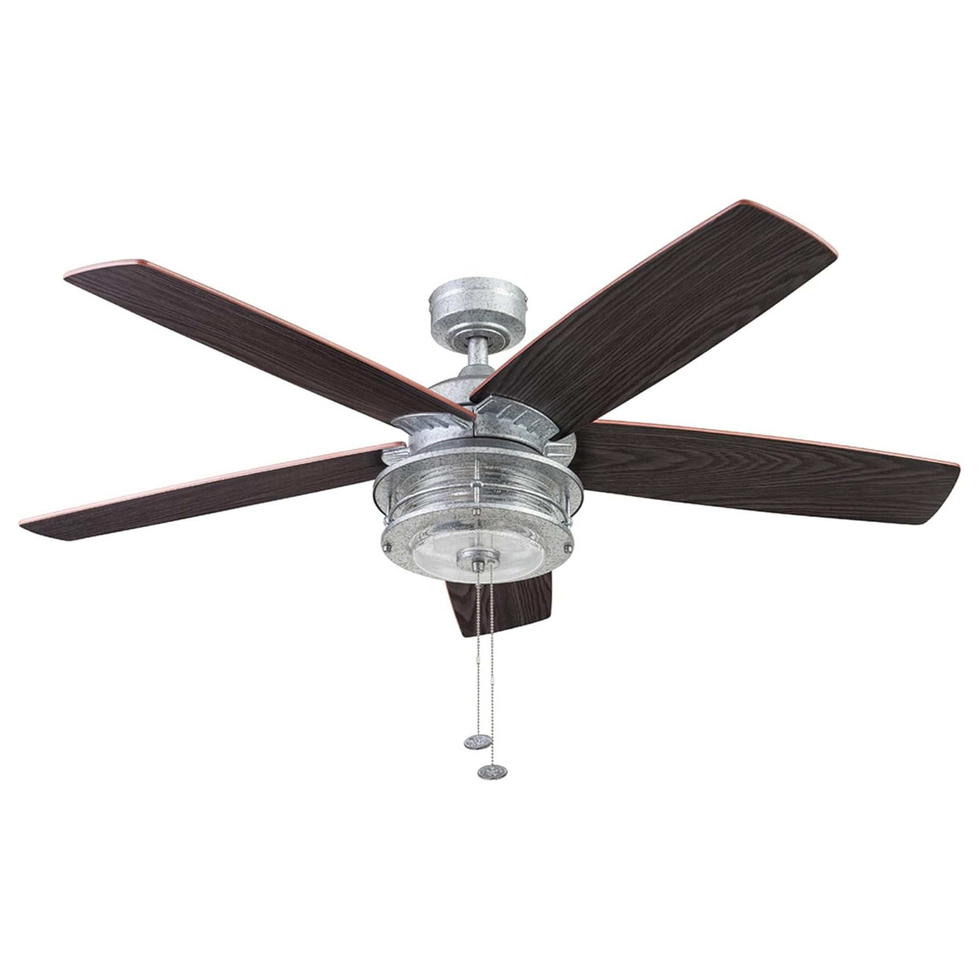 Honeywell Foxhaven 52-Inch Indoor/Outdoor Farmhouse LED Ceiling Fan, Galvanized - VMInnovations