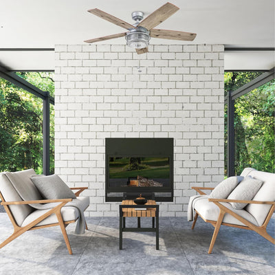 Honeywell Foxhaven 52-Inch Indoor/Outdoor Farmhouse LED Ceiling Fan, (Open Box)