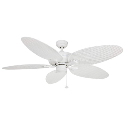 Honeywell Duval 52-Inch Tropical Indoor Outdoor Ceiling Fan, Pull Chain, White - VMInnovations