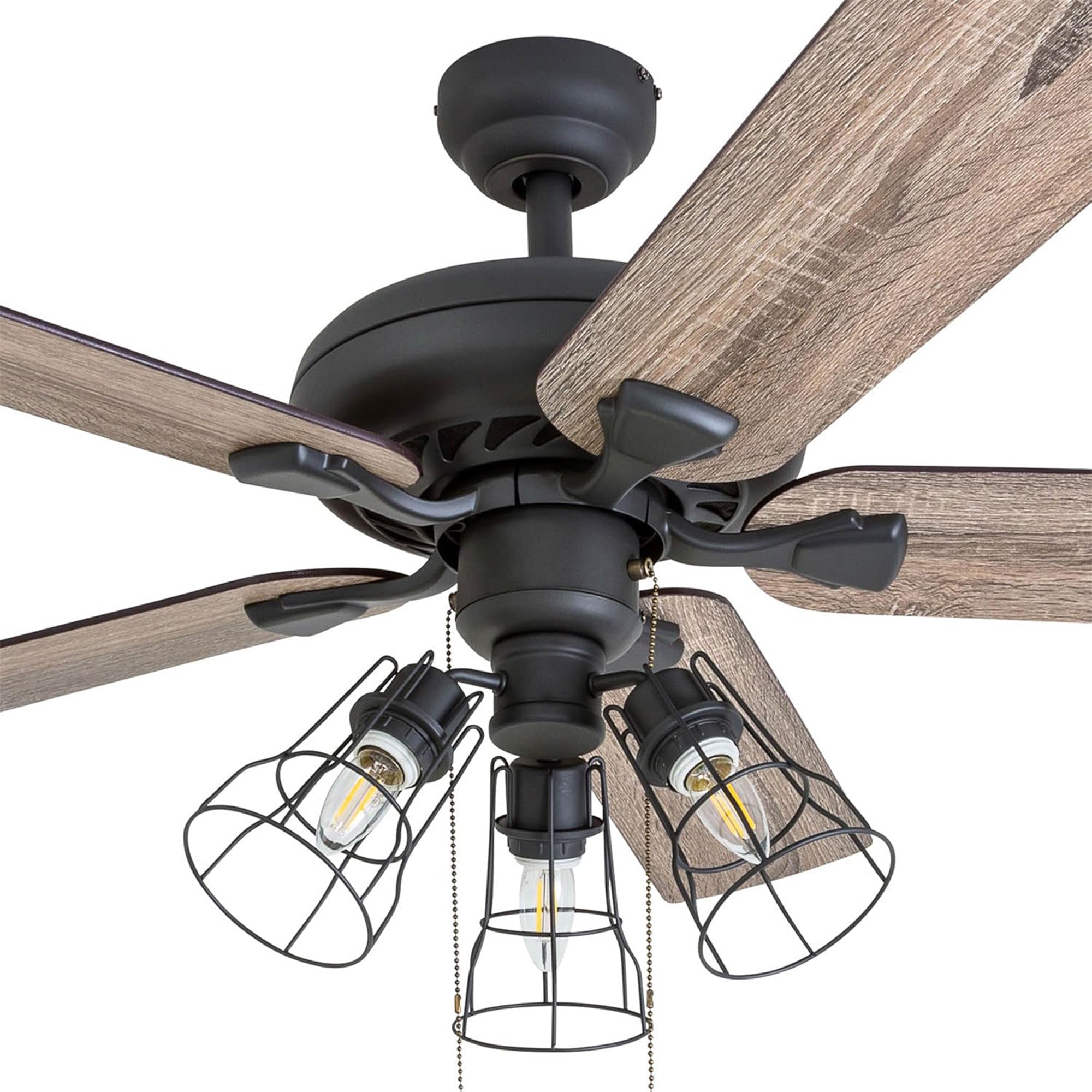 Prominence Home Lincoln Woods 52" Ceiling Fan with Light, Pull Chain, (Open Box)