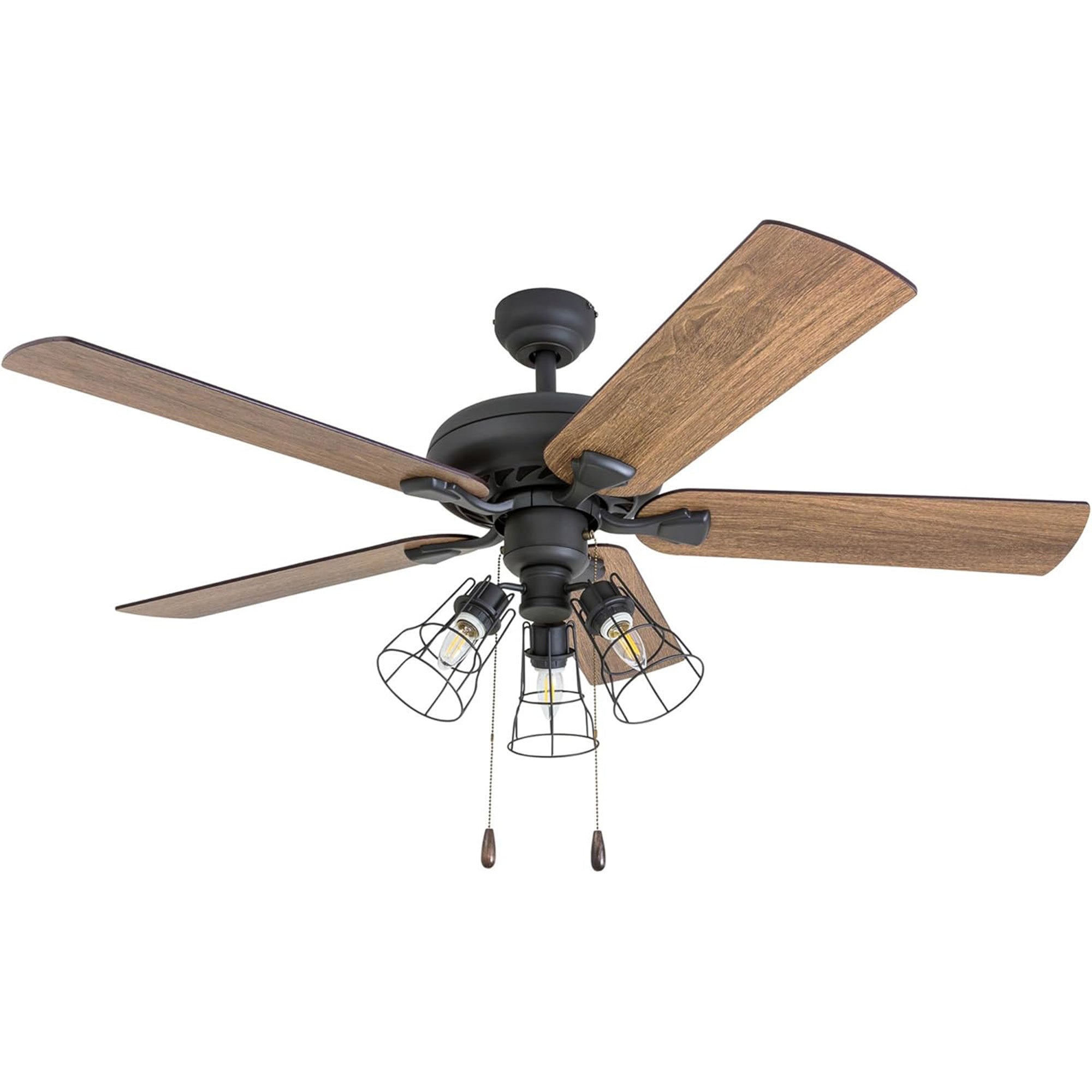 Prominence Home Lincoln Woods 52" Ceiling Fan with Light, Pull Chain, (Open Box)