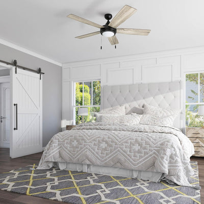 Honeywell Ventnor 52" Modern Farmhouse LED Ceiling Fan with Pull Chain, Bronze - VMInnovations