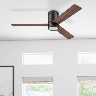 Prominence Home Espy 52 Inch Indoor LED Ceiling Fan with Light, Matte Black - VMInnovations