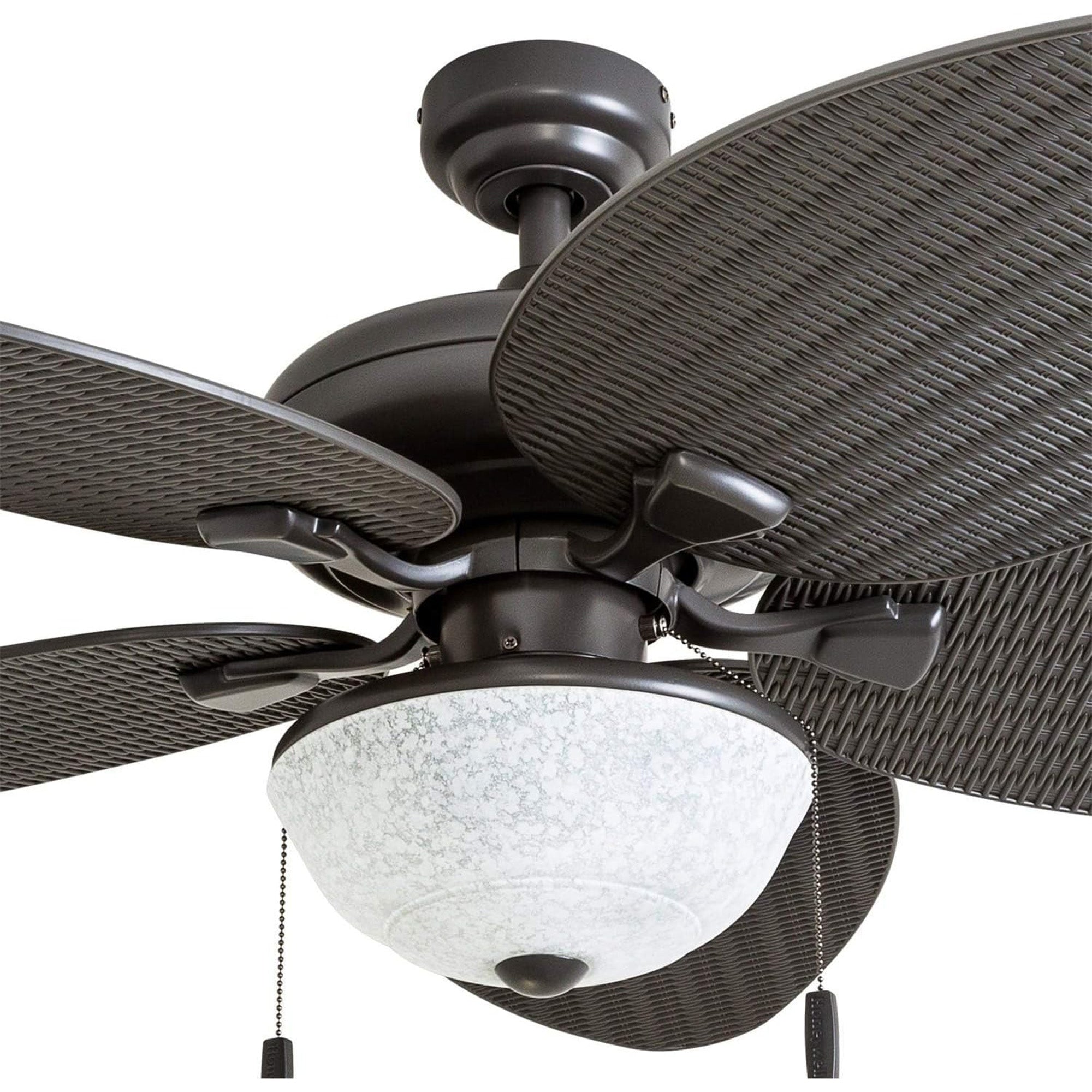 Honeywell Inland Breeze 52" Tropical Indoor Outdoor Ceiling Fan w/ Light, Bronze - VMInnovations