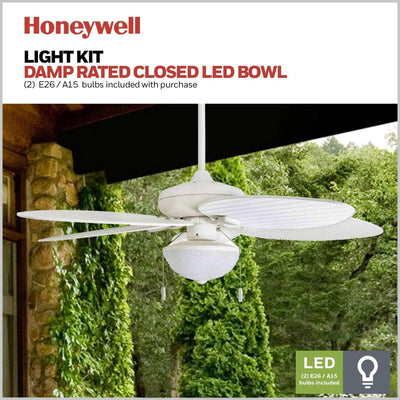 Honeywell Inland Breeze Tropical Indoor Outdoor Ceiling Fan w/ Light (Open Box) - VMInnovations
