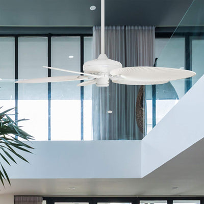Honeywell Palm Island 52 Inch Tropical Ceiling Fan, Pull Chain, No Light, White - VMInnovations