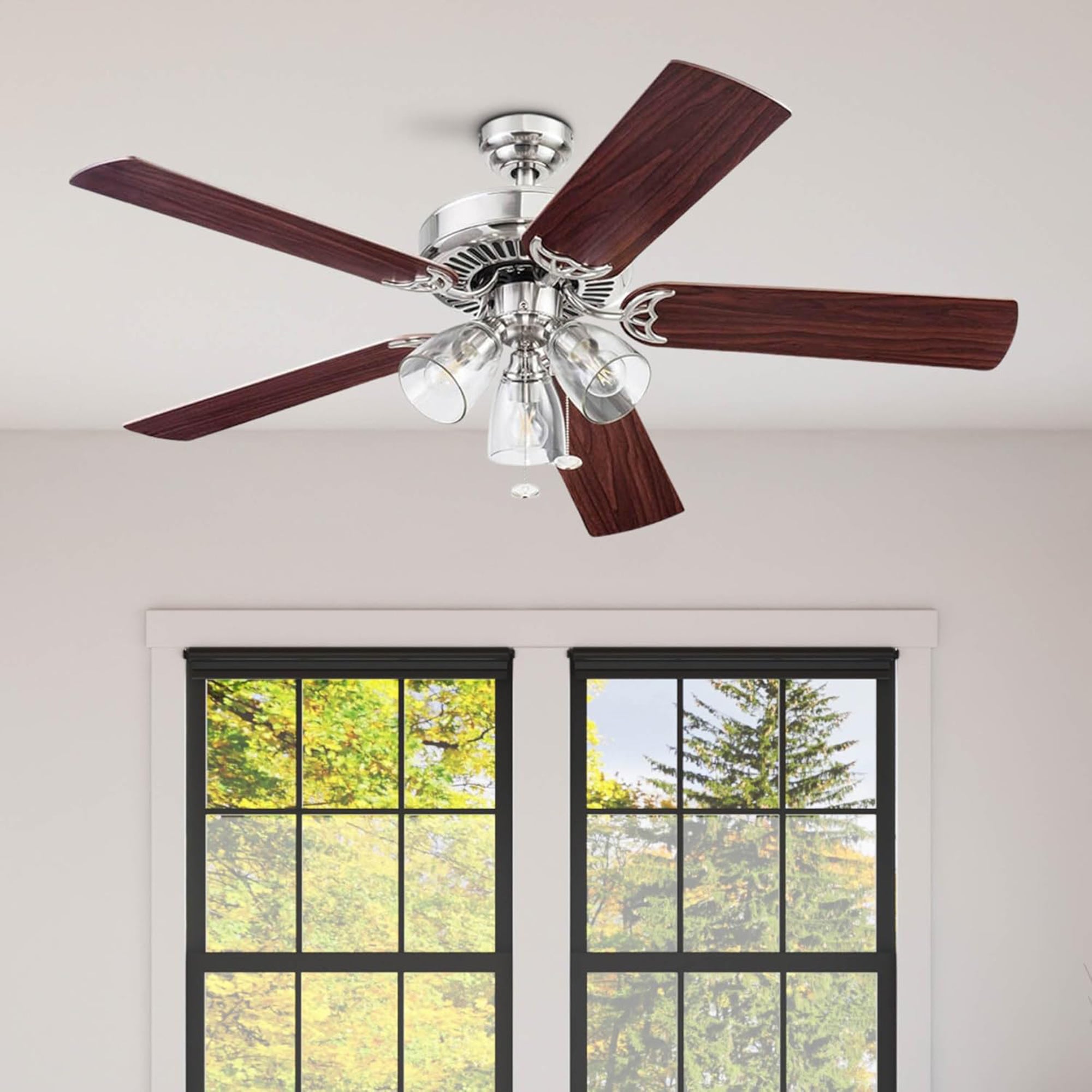 Prominence Home Saybrook 52 Inch Farmhouse Ceiling Fan with Light, (Open Box)