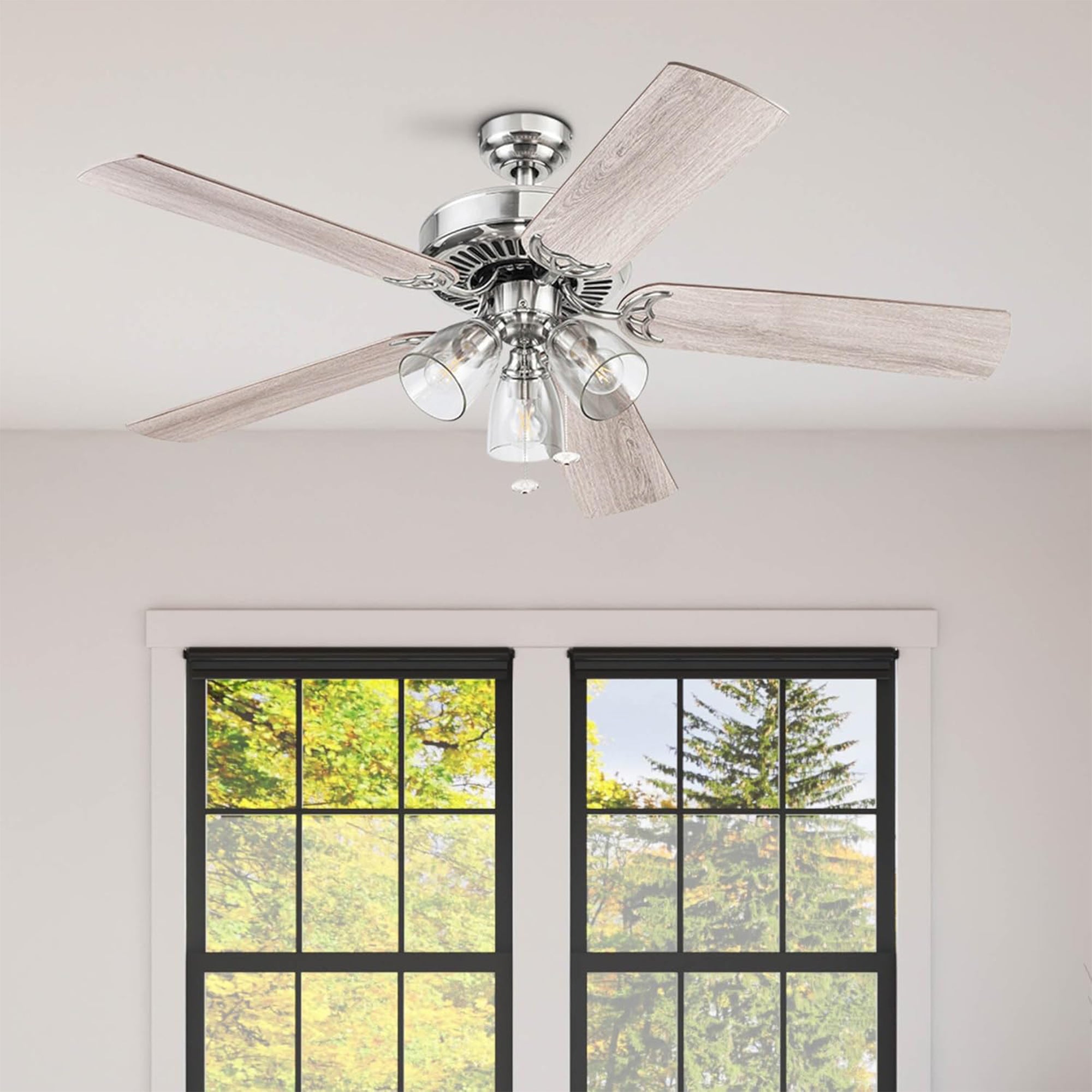 Prominence Home Saybrook 52 Inch Farmhouse Ceiling Fan with Light, (Open Box)