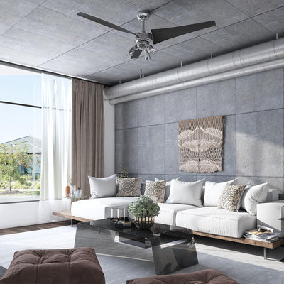 Honeywell Phelix 56 Inch Indoor LED Ceiling Fan with Light & Pull Chain, Nickel - VMInnovations