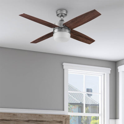 Prominence Home Atlas 44" Indoor LED Ceiling Fan with Light and Remote, Pewter - VMInnovations