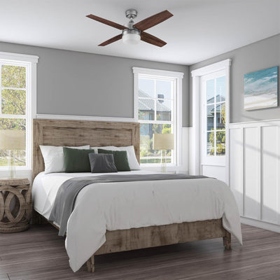 Prominence Home Atlas 44" Indoor LED Ceiling Fan with Light and Remote, Pewter - VMInnovations